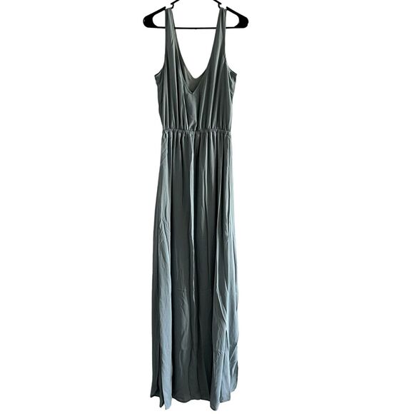 Show Me Your Mumu Large Kendall Maxi Dress Silver Sage Crisp - Picture 5 of 8